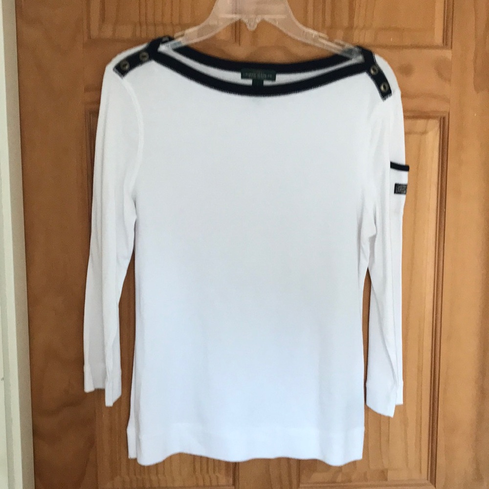 5/$25 LRL White Top with 3/4 Sleeves